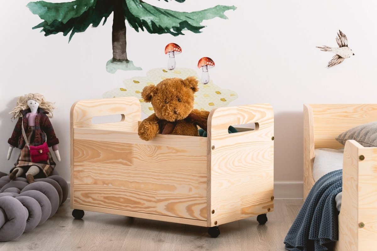 Coffre de rangement enfant en bois OSCAR